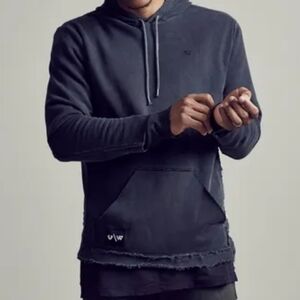 True Religion X Westbrook Layered Washed Black Gray Hoodie